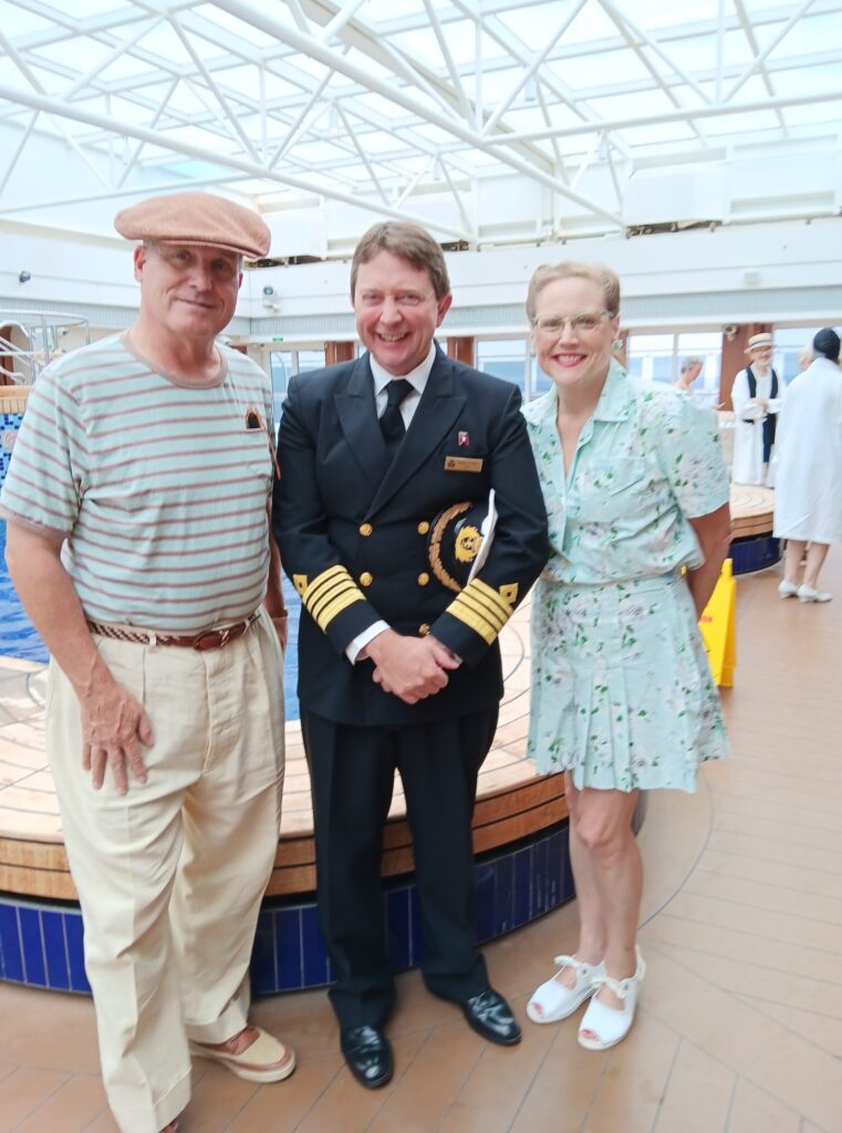 Mike & Mary with the ship's captain.